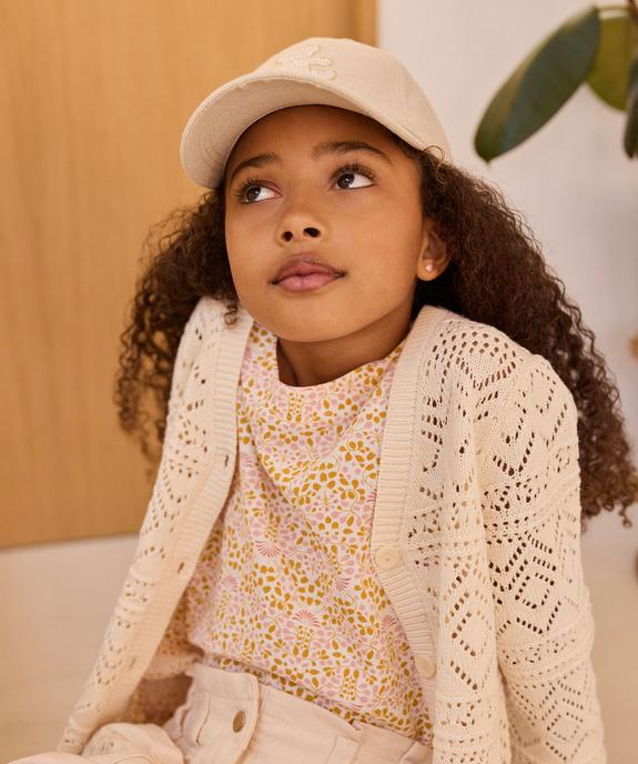Gilet en maille ajourée fille - LuluCastagnette vue1 - LULUCASTAGNETTE - GEMO