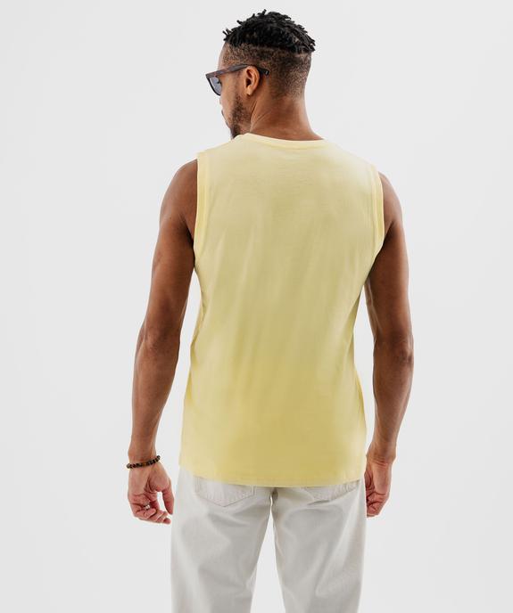 Tee-shirt sans manches en jersey de coton homme vue3 - GEMO 4G HOMME - GEMO