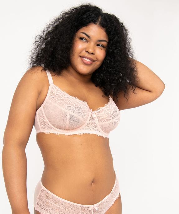 Soutien-gorge emboitant à armatures en dentelle grande taille vue1 - GEMO(HOMWR FEM) - GEMO