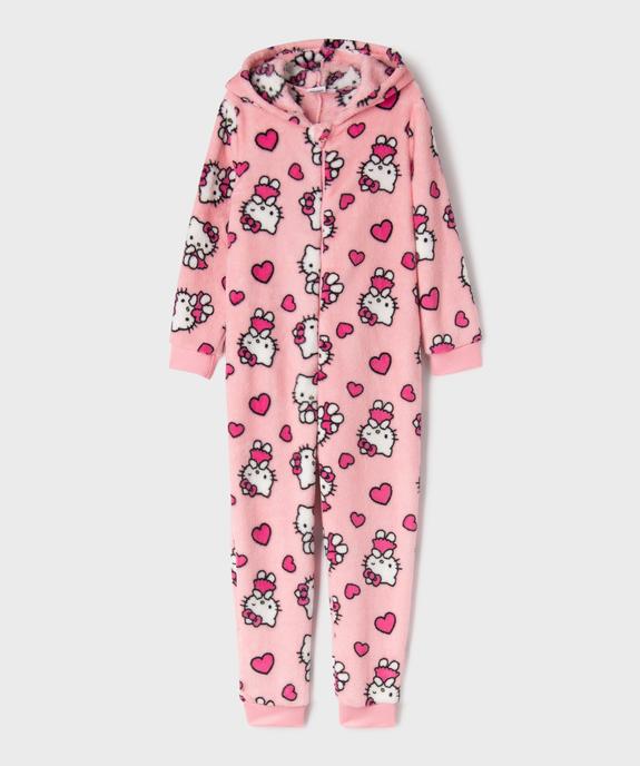 Combinaison pyjama douillette à motifs chats fille - Hello Kitty vue1 - HELLO KITTY - GEMO