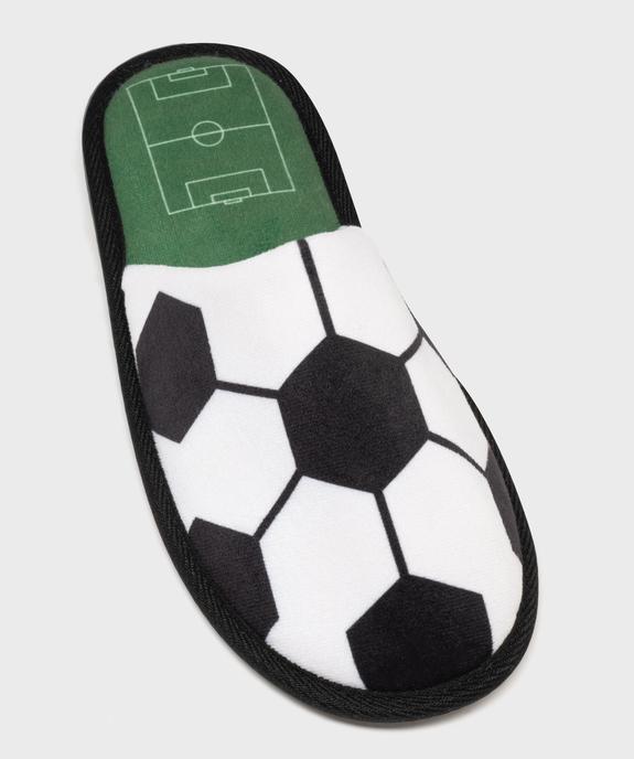 Chaussons mules plates en velours imprimés football garçon  vue5 - GEMO 4G GARCON - GEMO