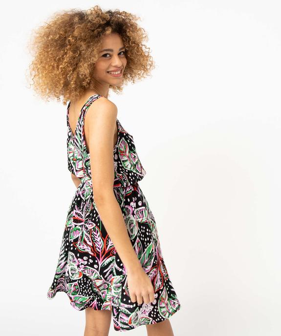 Robe femme à motifs exotiques avec double encolure V  vue3 - GEMO 4G FEMME - GEMO