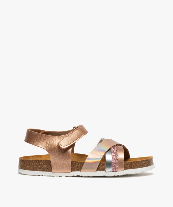 Sandales fille à brides pailletées et irisées vue1 - GEMO (ENFANT) - GEMO