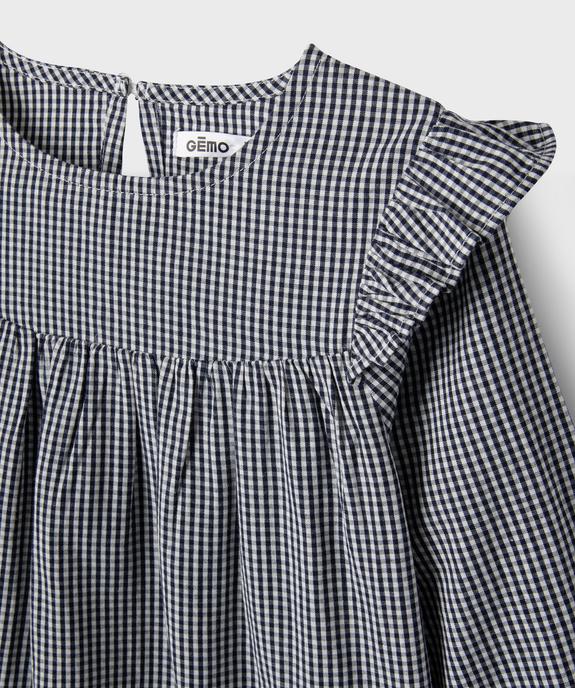 Blouse à volants motif vichy fille vue5 - GEMO (ENFANT) - GEMO