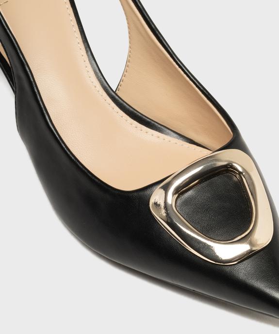 Escarpins slingback à bout pointu et talon fin femme - Follow Me vue6 - FOLLOW ME - GEMO