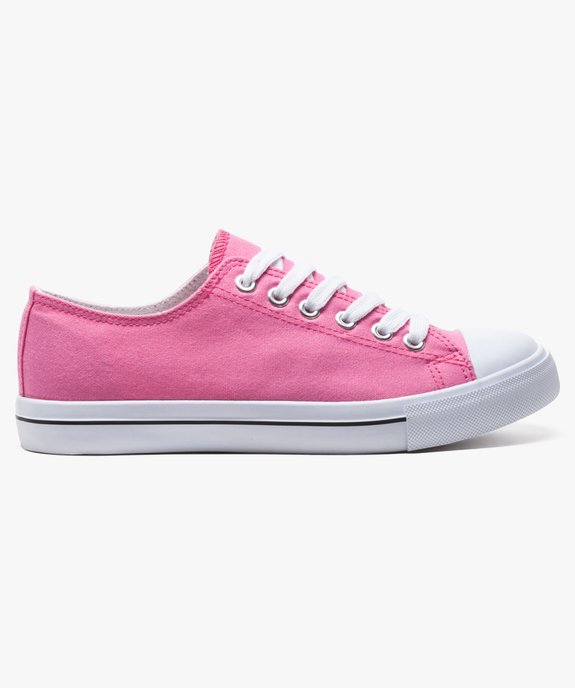 Baskets femme en toile à bout renforcé fermeture lacets vue1 - FOLLOW ME G4G - GEMO