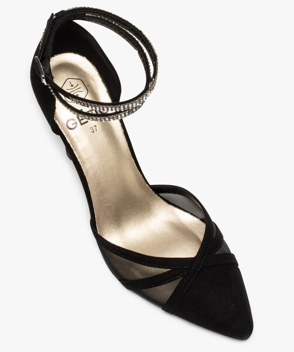 Escarpins femme à talon à bride strass et dessus transparent vue5 - GEMO(URBAIN) - GEMO