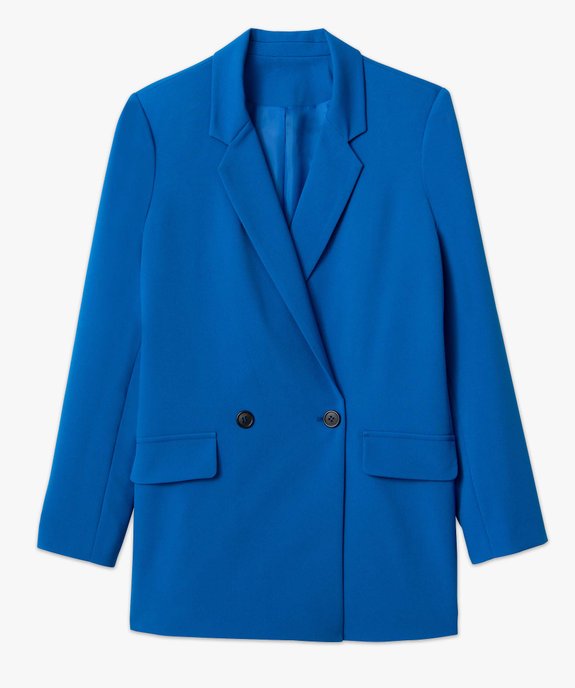 Veste blazer femme coupe droite fermeture croisée vue4 - GEMO(FEMME PAP) - GEMO