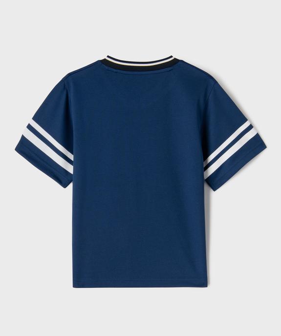 Tee-shirt manches courtes en maille sport garçon - Camps United vue3 - CAMPS - GEMO