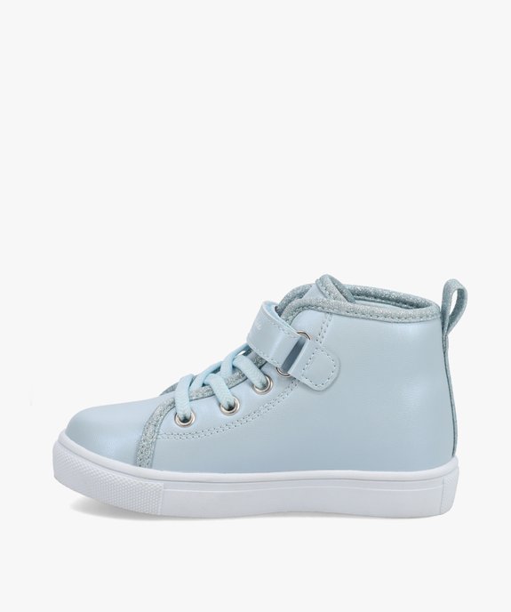 Baskets fille mid-cut à lacets et scratch – Reine des Neiges vue3 - REINE DES NEIGE - GEMO