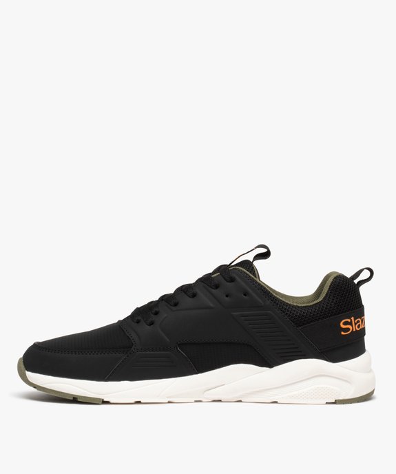 Baskets homme unies à lacets style running - Slazenger vue3 - SLAZENGER - GEMO