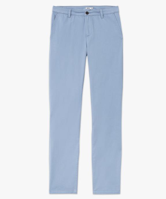 Pantalon chino en coton stretch uni homme vue4 - PREMIER PRIX BY GEMO - GEMO