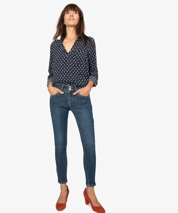 Jean femme coupe slim avec bas zippé vue5 - FOLLOW ME - GEMO