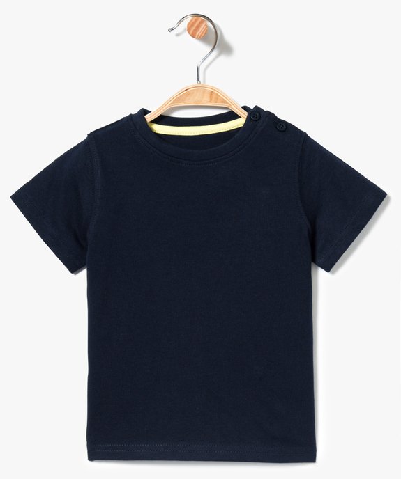 Tee-shirt uni à manches courtes vue1 - GEMO(BEBE DEBT) - GEMO