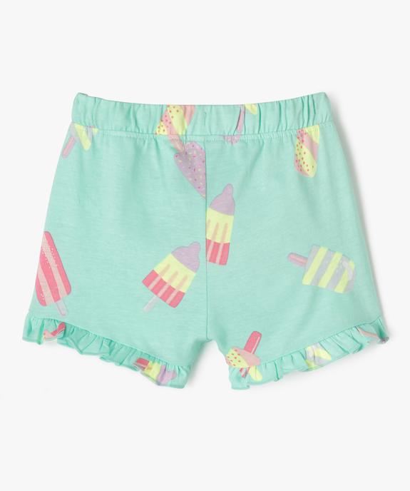 Short en coton avec volants bébé fille (lot de 2) vue3 - GEMO(BEBE DEBT) - GEMO
