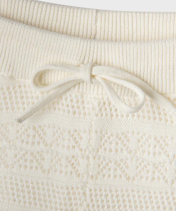 Short en maille façon broderie fille vue2 - GEMO (JUNIOR) - GEMO