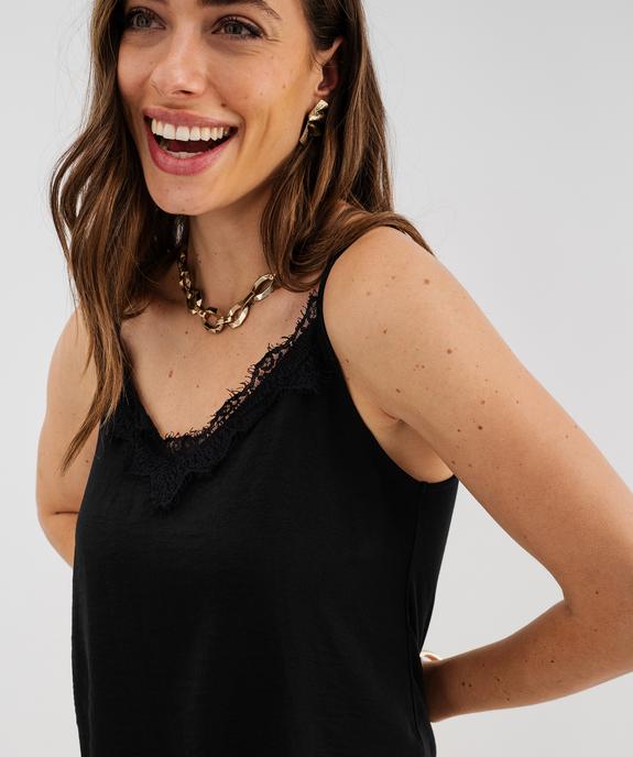 Débardeur en satin et viscose stretch à fines bretelles femme vue4 - GEMO(FEMME PAP) - GEMO