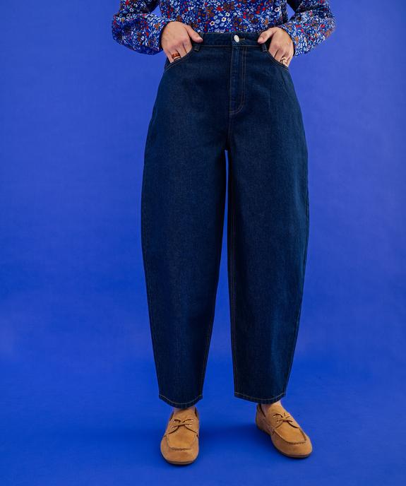 Jean barrel 100% coton femme vue3 - GEMO 4G FEMME - GEMO