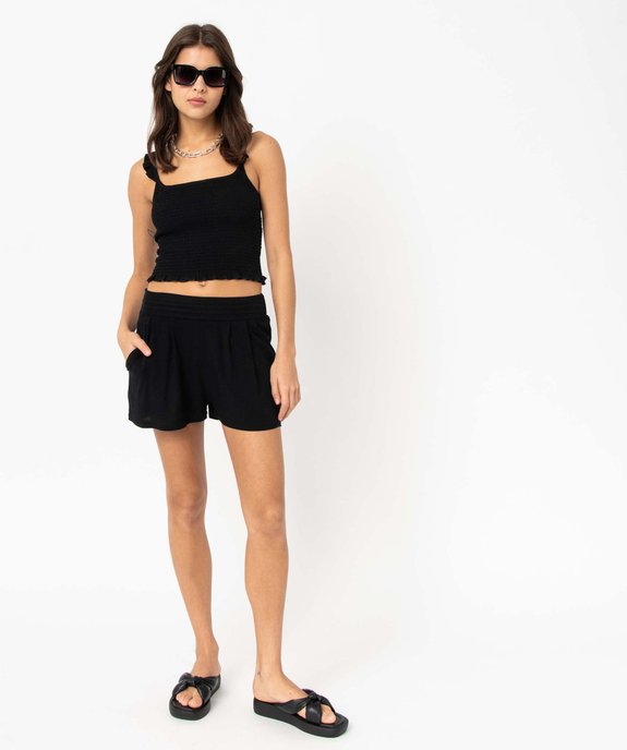 Short femme ample avec ceinture effet drapé vue5 - GEMO 4G FEMME - GEMO