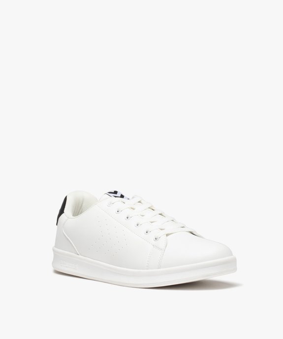 Baskets homme unies style rétro à lacets - Hummel Busan vue3 - HUMMEL - GEMO