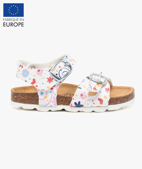 Sandale anatomique à boucles motifs fleurs vue1 - GEMO(BEBE DEBT) - GEMO