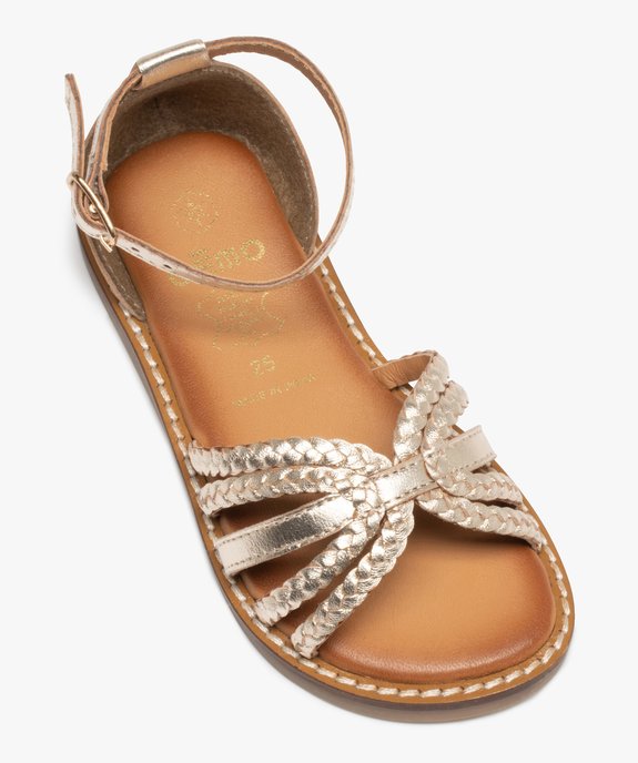Sandales fille à talon fermé et brides tressées vue5 - GEMO (ENFANT) - GEMO