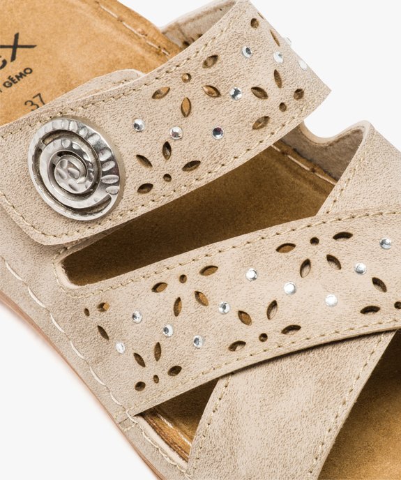 Sandales femme confort avec brides ornées de strass vue6 - GEMO (CONFORT) - GEMO