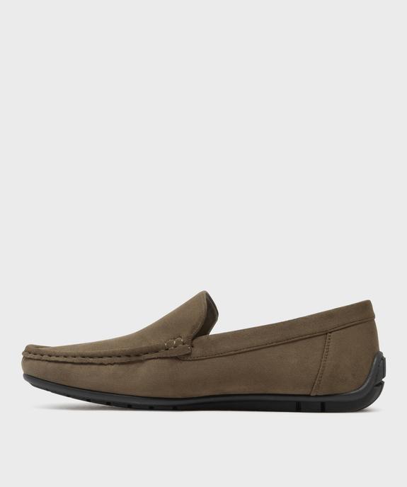 Mocassins en suédine et semelle intérieure cuir homme vue3 - URBAN STEPS GEMO FOR GOOD - GEMO
