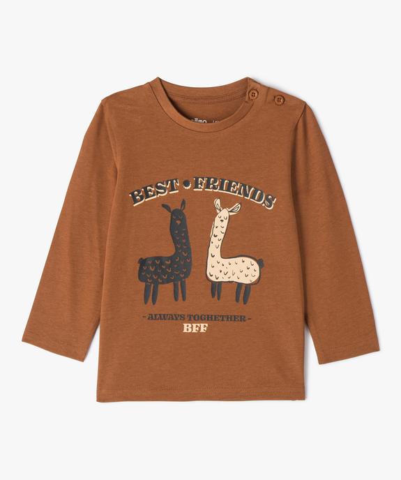 Tee-shirt bébé garçon à manches longues (lot de 3) vue2 - GEMO(BEBE DEBT) - GEMO