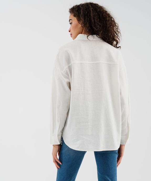 Chemise manches longues lin et viscose femme vue6 - GEMO(FEMME PAP) - GEMO