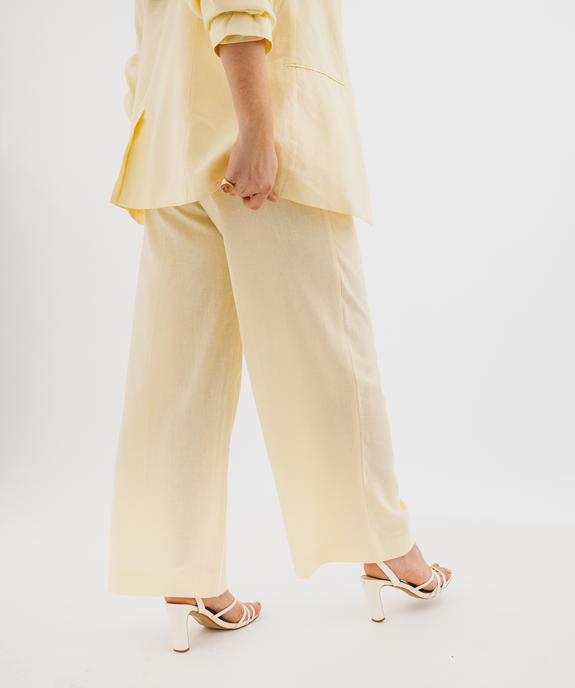 Pantalon large en viscose et lin femme grande taille vue4 - GEMO 4G GT - GEMO