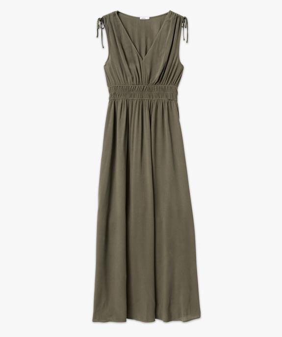 Robe longue sans manches à col V femme vue4 - GEMO(FEMME PAP) - GEMO