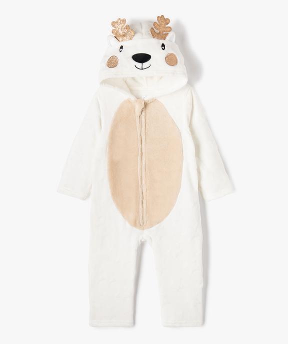 Surpyjama chaud et doux à capuche motif animal idéal Noël bébé vue2 - GEMO(BEBE DEBT) - GEMO
