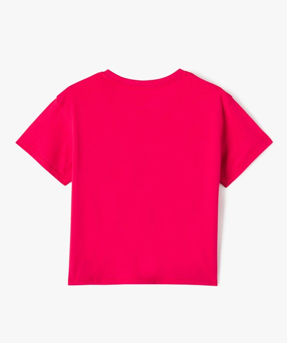 Tee-shirt court à manches courtes thème Noël fille vue3 - GEMO (JUNIOR) - GEMO