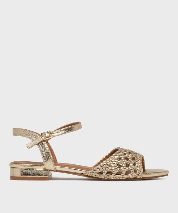 Sandales tressées en matière métallisée femme - Follow Me vue2 - FOLLOW ME - GEMO