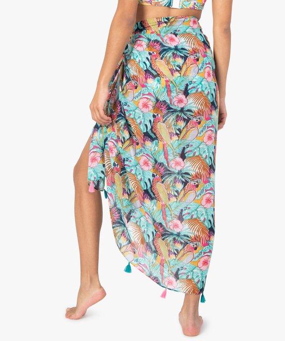 Paréo femme à motifs exotiques vue3 - GEMO (ACCESS) - GEMO