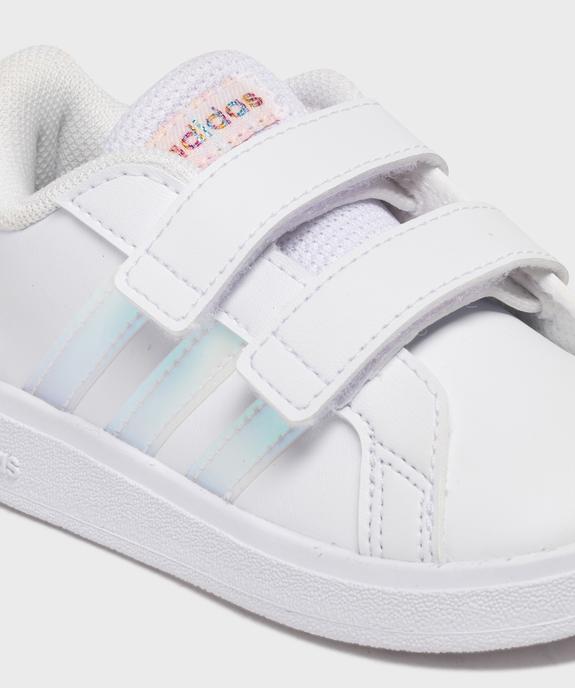 Baskets Grand Court 2.0 fermeture scratch bébé fille - Adidas vue6 - ADIDAS - GEMO