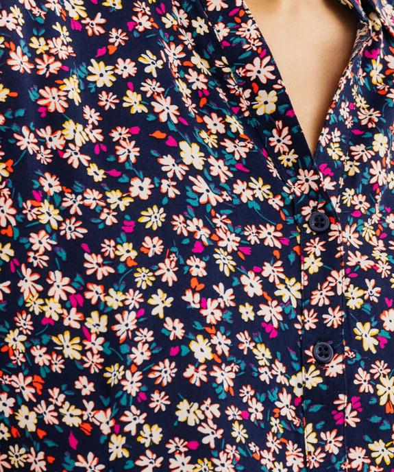 Chemise fluide fleurie à manches retroussables femme vue4 - GEMO(FEMME PAP) - GEMO