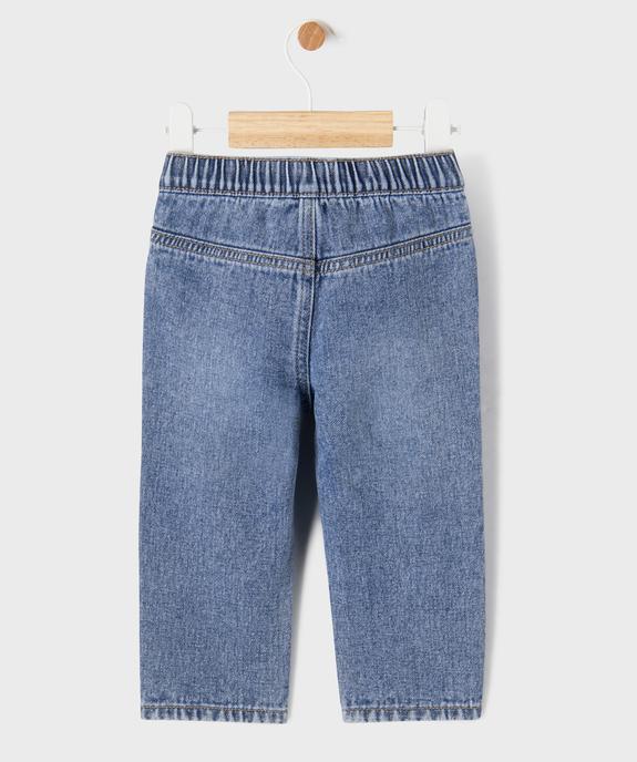 Jean à motifs streetwear avec taille ajustable bébé garçon  vue4 - GEMO(BEBE DEBT) - GEMO