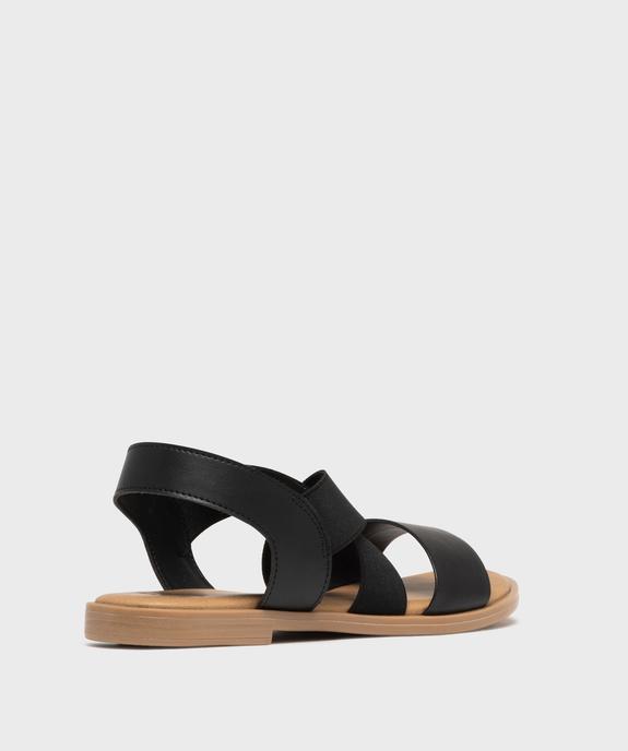 Sandales femme à talon plat et brides élastiques unies  vue10 - VALENTINA BALDA - GEMO