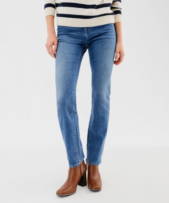 Jean slim avec pattes à la ceinture femme vue1 - GEMO(FEMME PAP) - GEMO