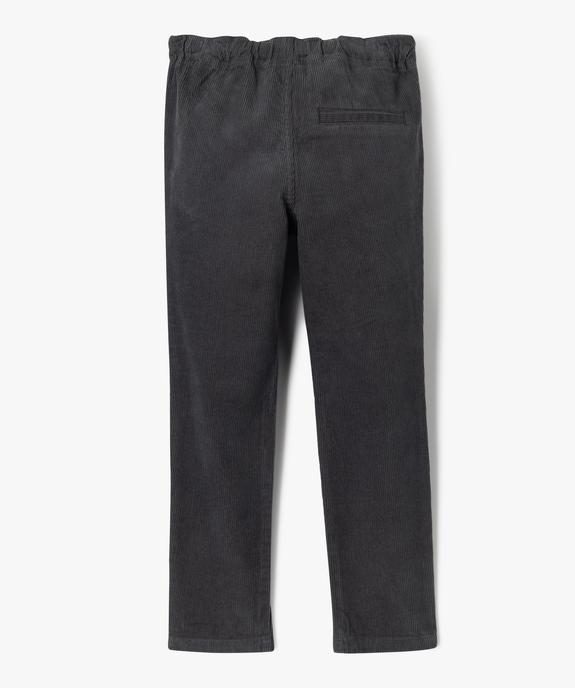 Pantalon velours côtelé droit garçon vue4 - GEMO (ENFANT) - GEMO