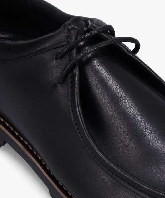Chaussures bateau homme dessus cuir uni – Tanéo vue6 - TANEO - GEMO