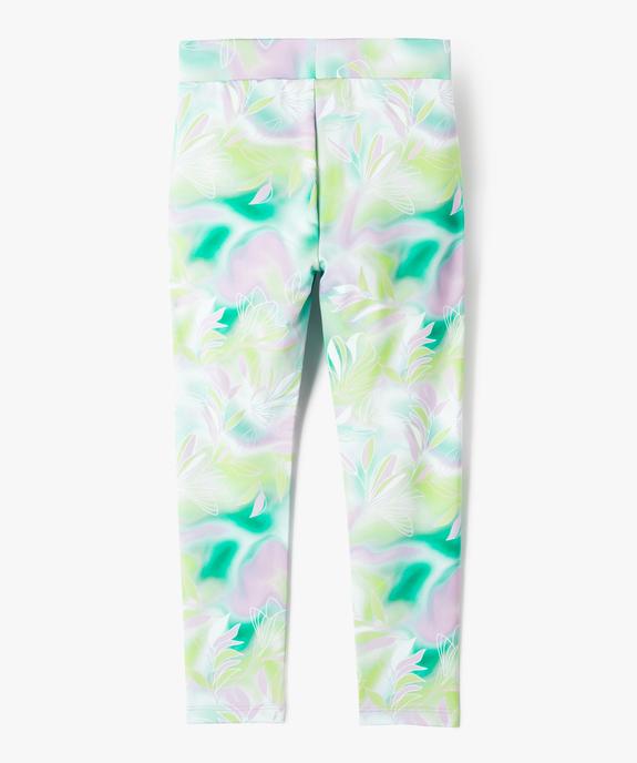 Leggings long à motifs fleuris effet tie and dye fille vue3 - GEMO (ENFANT) - GEMO