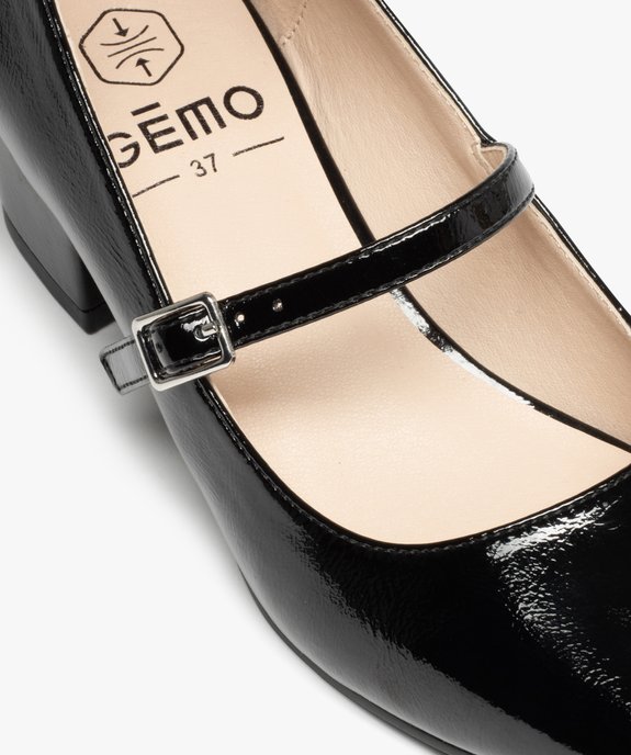 Escarpins femme à talon carré vernis avec fines brides à boucle vue6 - FOLLOW ME - GEMO