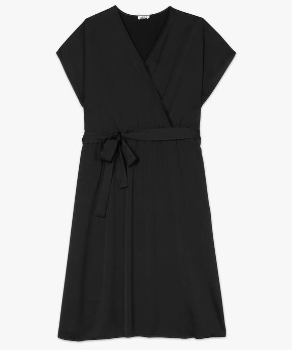 Robe femme satinée à encolure croisée vue4 - GEMO (G TAILLE) - GEMO
