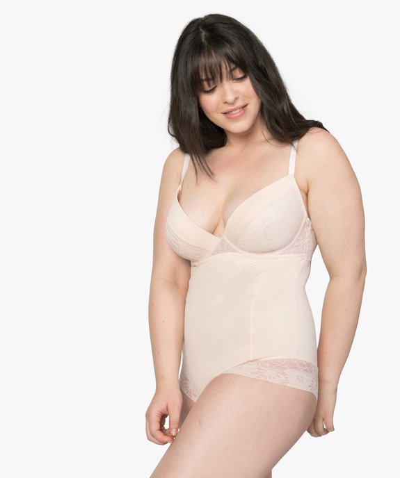 Body femme gainant à armatures et bonnets paddés vue1 - GEMO(HOMWR FEM) - GEMO