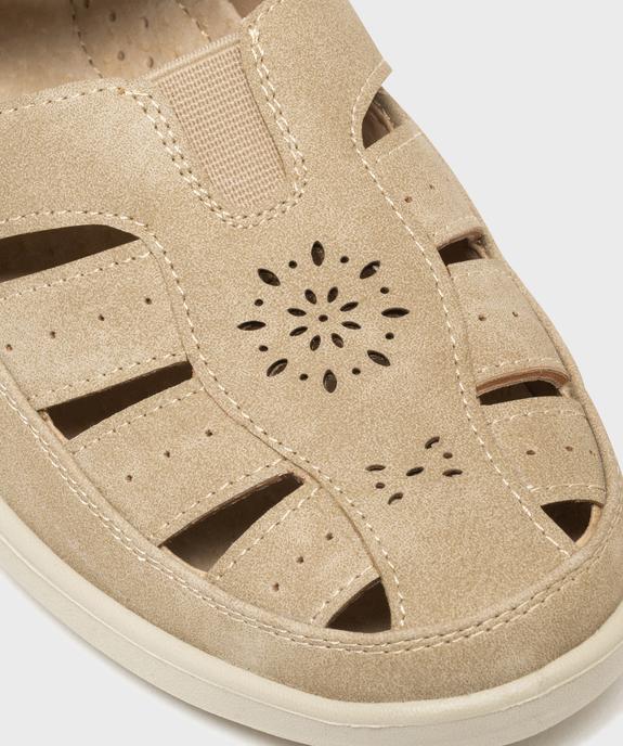 Chaussures confort à brides fermeture scratch femme vue12 - G'FLEX - GEMO