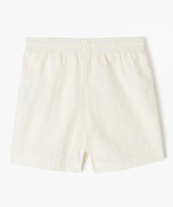 Short en toile de parachute avec taille élastique ajustable fille vue3 - GEMO (JUNIOR) - GEMO