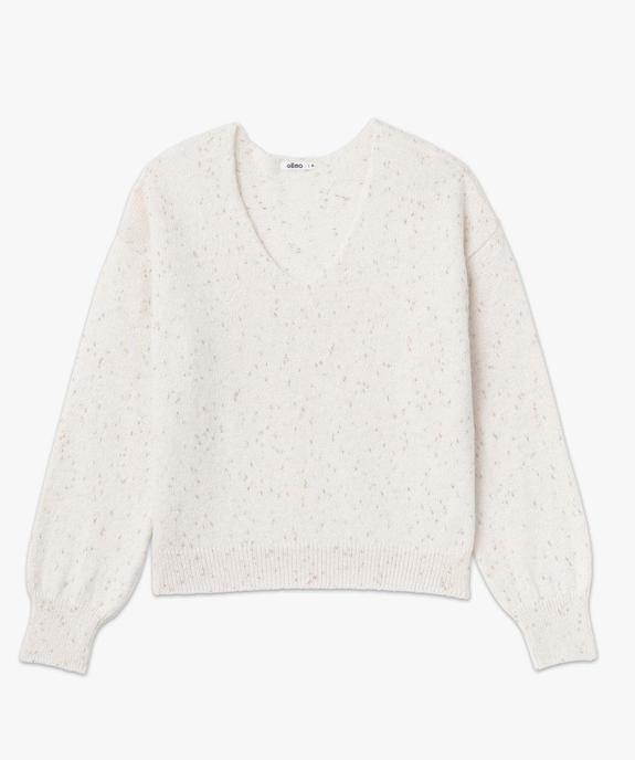Pull femme coupe courte avec touches pailletées vue4 - GEMO(FEMME PAP) - GEMO
